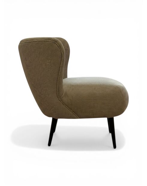 Swallow's Nest Sessel aus grauem Netzstoff aus Leinen - 78x79x73 cm