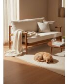 Canapé Bois beige - 138x81x76 cm