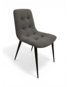 Silla tapizada Dress Code gris ratón - 47x60x84 cm