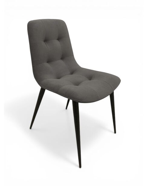 Silla tapizada Dress Code gris ratón - 47x60x84 cm