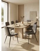 Silla tapizada Dress Code gris ratón - 47x60x84 cm