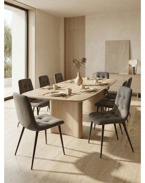 Silla tapizada Dress Code gris ratón - 47x60x84 cm