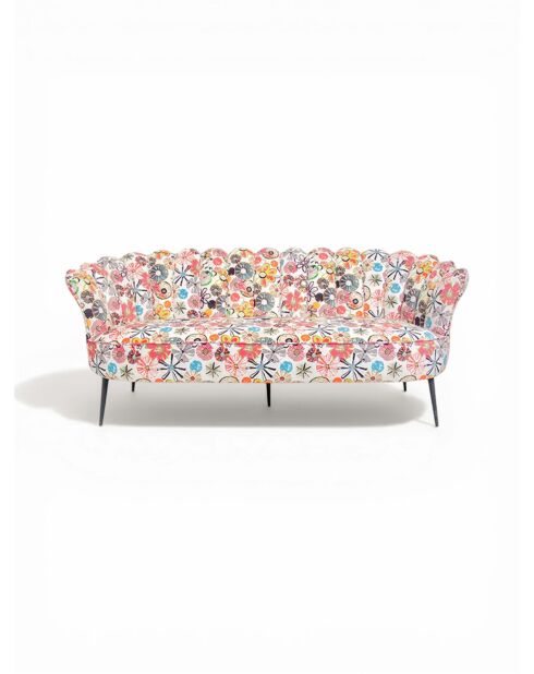 Kleurrijke Joie de Fleur Crown bank - 192x80x82 cm