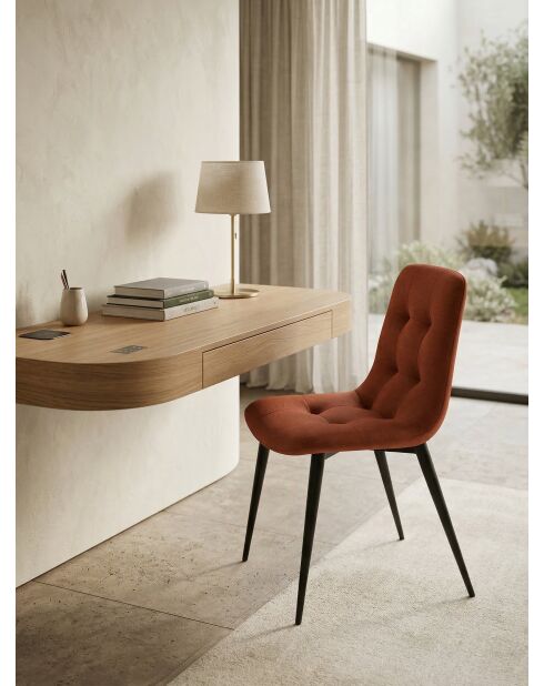 Dress Code Stuhl mit aprikosenfarbener Polsterung - 47x60x84 cm