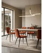 Dress Code Stuhl mit aprikosenfarbener Polsterung - 47x60x84 cm