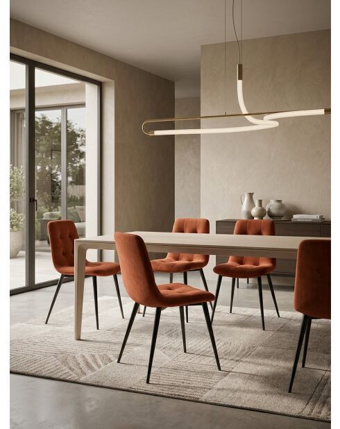 Dress Code Stuhl mit aprikosenfarbener Polsterung - 47x60x84 cm