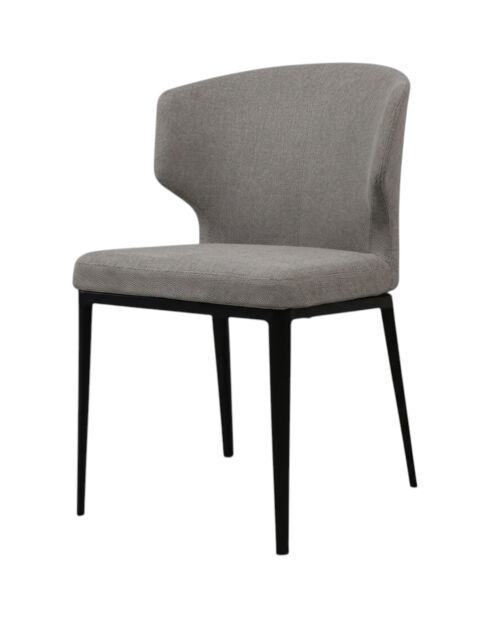 Chaise Venus en tissu gris clair - 51x55x78 cm