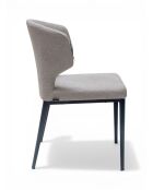Chaise Venus en tissu gris clair - 51x55x78 cm