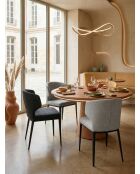 Chaise Venus en tissu gris clair - 51x55x78 cm