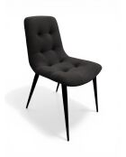 Dress Code gepolsterter schwarzer Stuhl - 47x60x84 cm