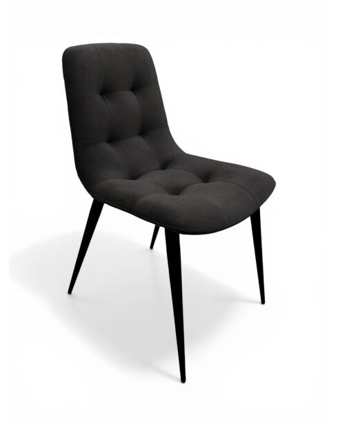 Gestoffeerde zwarte stoel Dress Code - 47x60x84 cm
