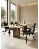 Dress Code gepolsterter schwarzer Stuhl - 47x60x84 cm