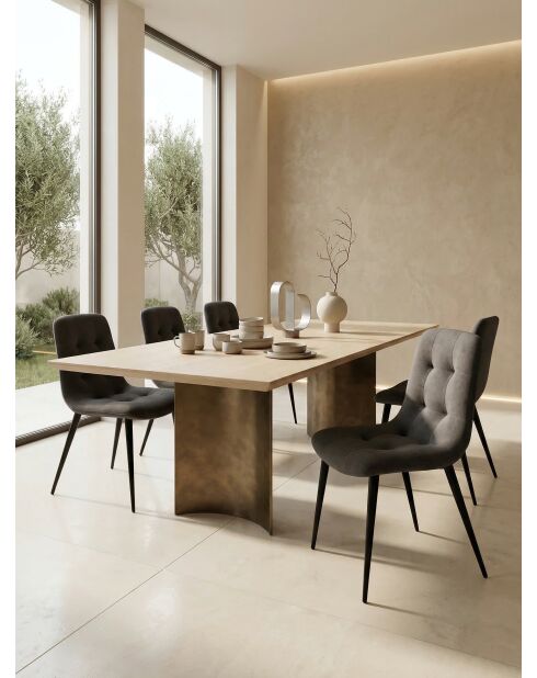 Gestoffeerde zwarte stoel Dress Code - 47x60x84 cm