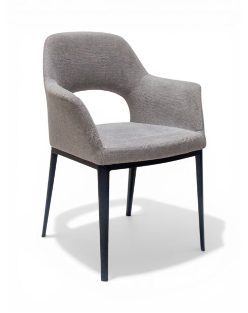 Silla Mercure con reposabrazos gris claro - 62x50x81 cm