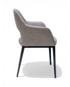 Sedia Mercure con braccioli grigio chiaro - 62x50x81 cm