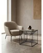 Table d'appoint Cube Design géométrique noir - 45x45x45 cm