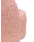 Drehsessel aus rosafarbenem lockigem Stoff - 71x74x77 cm