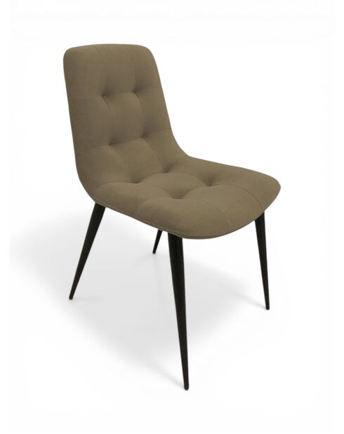 Dress Code gestoffeerde taupe stoel - 47x60x84 cm