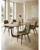 Dress Code taupefarbener Polsterstuhl - 47x60x84 cm