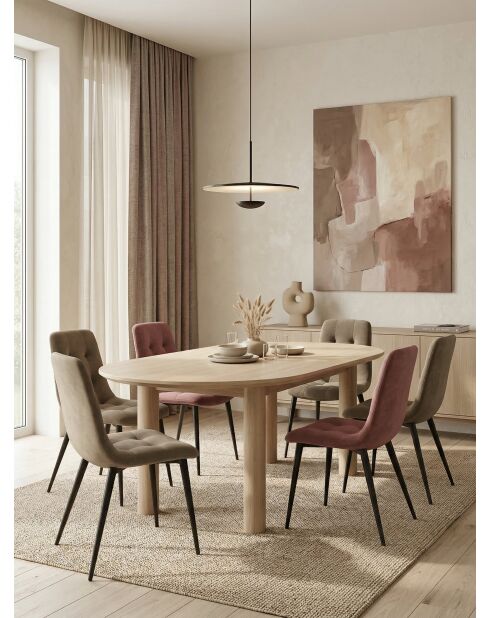 Dress Code gestoffeerde taupe stoel - 47x60x84 cm