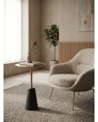 Table d'appoint Cone marbre noir / laiton brossé mat - 40x53x40 cm