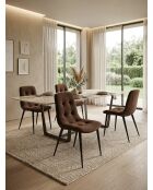 Stuhl Dress Code, schokoladenbraun gepolstert - 47x60x84 cm