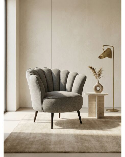 Sillón con corona gris grafito - 88x80x82 cm