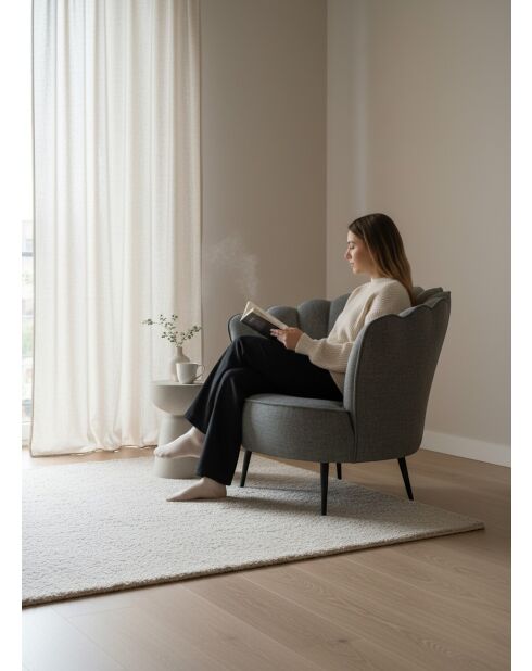 Poltrona Crown grigio grafite - 88x80x82 cm