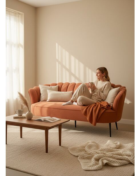 Terracotta Crown bank - 192x80x82 cm