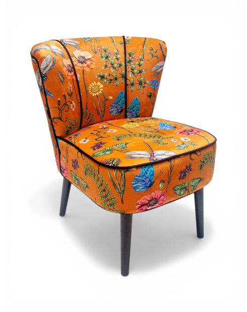 Gelber Butterfly Gatsby Sessel - 61x67x75 cm