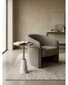 Table d'appoint Cone marbre blanc / laiton brossé mat - 40x40x53 cm