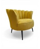 Sessel mit senfgelber Krone - 88x80x82 cm