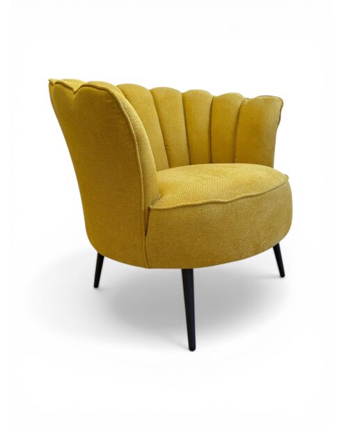 Sessel mit senfgelber Krone - 88x80x82 cm