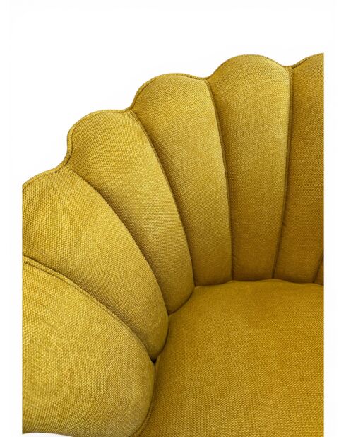 Sessel mit senfgelber Krone - 88x80x82 cm