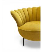 Sessel mit senfgelber Krone - 88x80x82 cm