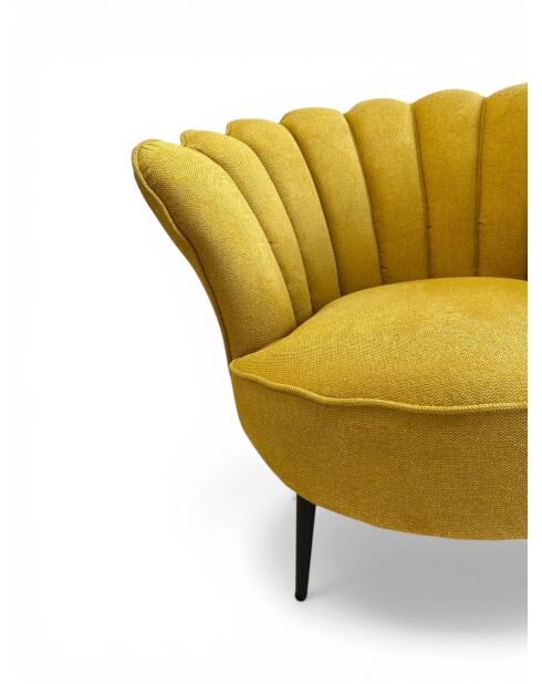 Sessel mit senfgelber Krone - 88x80x82 cm