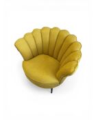Sessel mit senfgelber Krone - 88x80x82 cm