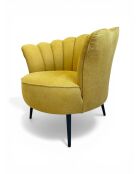 Sessel mit senfgelber Krone - 88x80x82 cm