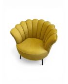 Sessel mit senfgelber Krone - 88x80x82 cm