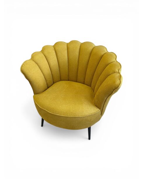 Sessel mit senfgelber Krone - 88x80x82 cm