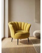 Sessel mit senfgelber Krone - 88x80x82 cm