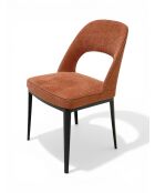 Mercure-stoel in terracottastof - 45x45x81 cm