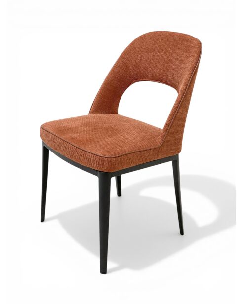 Mercure-stoel in terracottastof - 45x45x81 cm