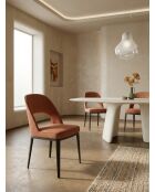 Mercure-stoel in terracottastof - 45x45x81 cm