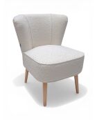 Gatsby Bouclette weißer Sessel - 61x67x75 cm