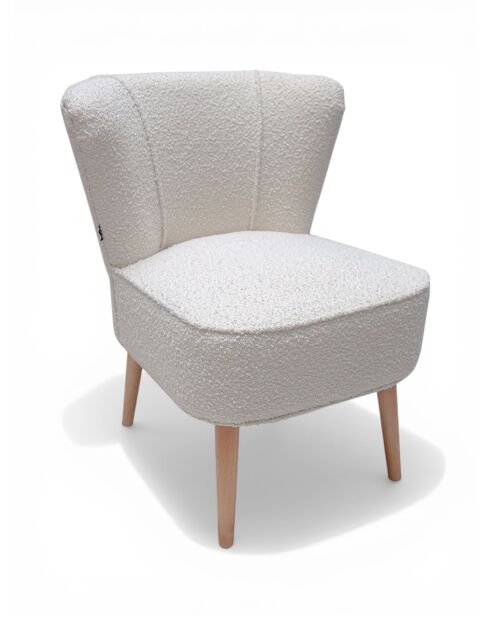 Gatsby Bouclette weißer Sessel - 61x67x75 cm