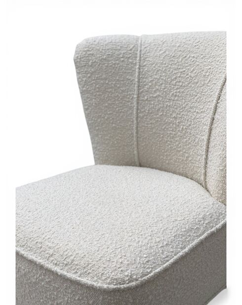 Gatsby Bouclette weißer Sessel - 61x67x75 cm
