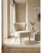 Gatsby Bouclette weißer Sessel - 61x67x75 cm