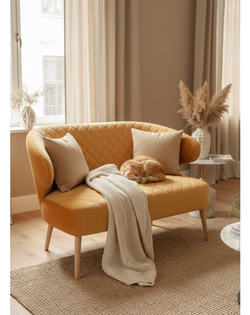 Gelber Sessel Angèle Curry - 120x60x73 cm