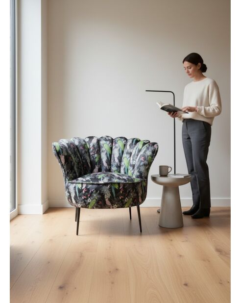 Mehrfarbiger Sessel Parrot Crown - 88x80x82 cm